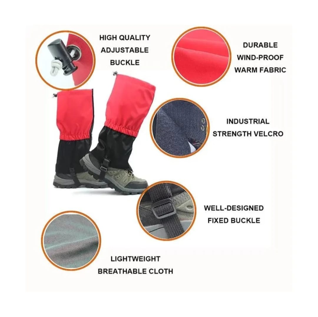 Durable Trekking and Hiking Gaiters for Snow, Mud, and Debris Protection