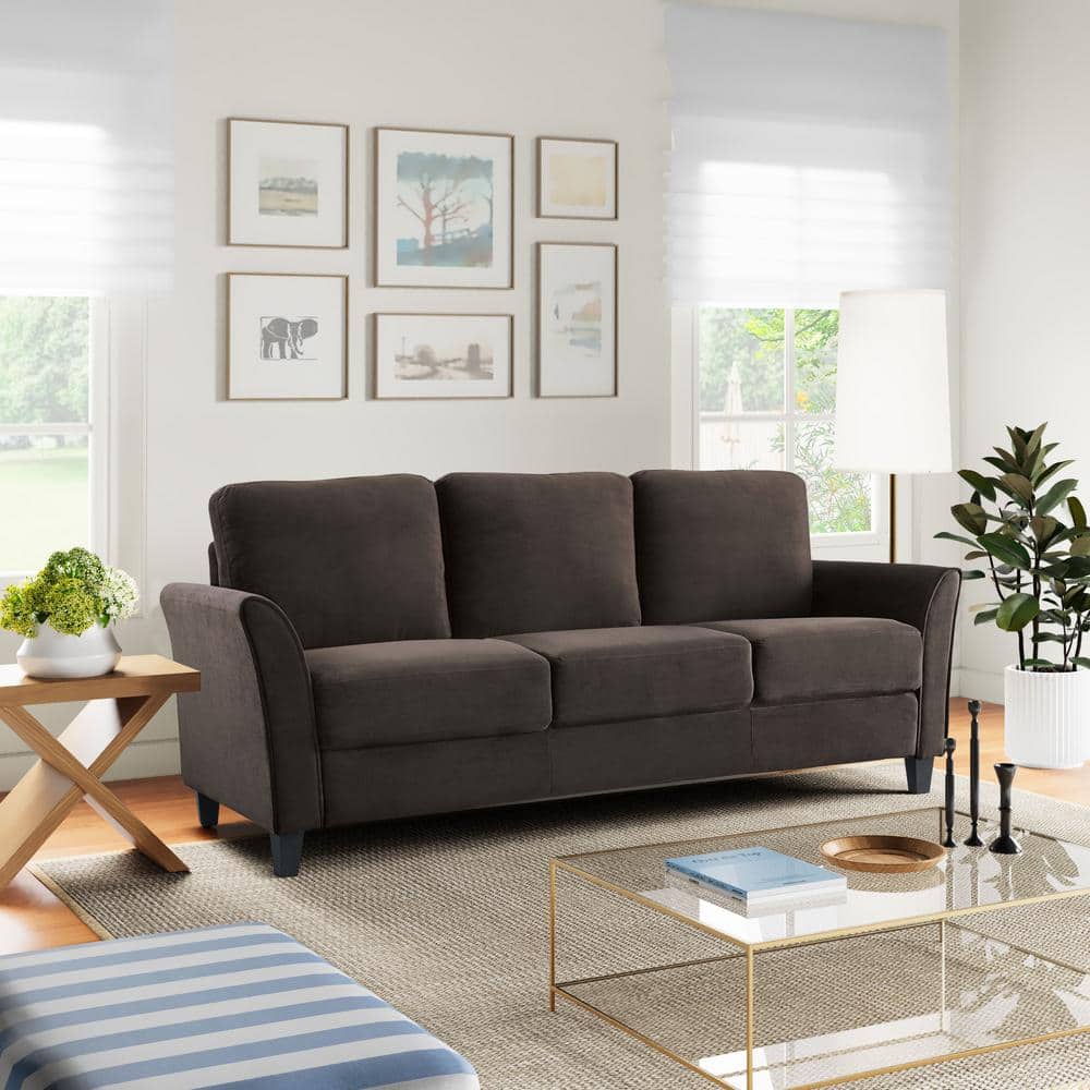 Verling Flared Arm 3 Seater Sofa - 72" Furniture on Rent - Rentux