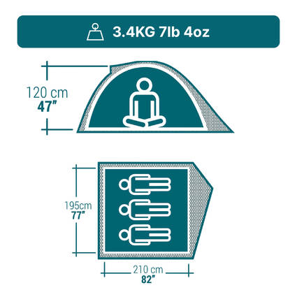 Rent 3-Person Camping Tent for Outdoor Adventures