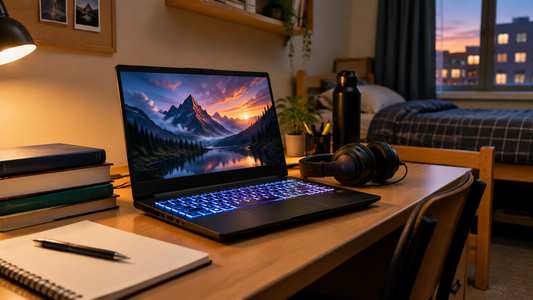 Gaming laptop on rent for students in Pune - Lenovo Legion 5 on a study desk