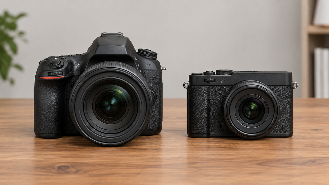DSLR and mirrorless cameras side by side for rent in 2026