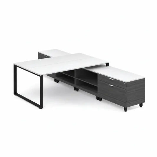 Alaska 2 Seater Workstation with Storage Furniture on Rent - Rentux