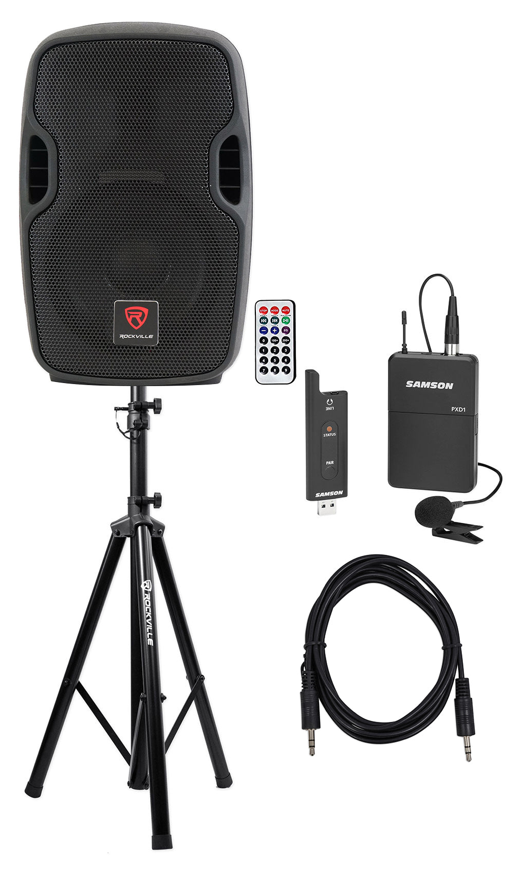 PA System - 2 Speakers with mic AV Equipment on Rent - Rentux