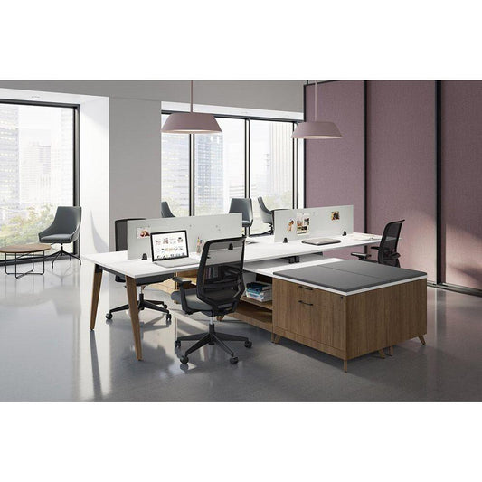Alaska 4 Seater Workstation with Storage Furniture on Rent - Rentux