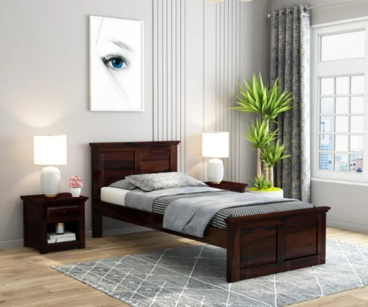Single Bed Without Storage Furniture on Rent - Rentux