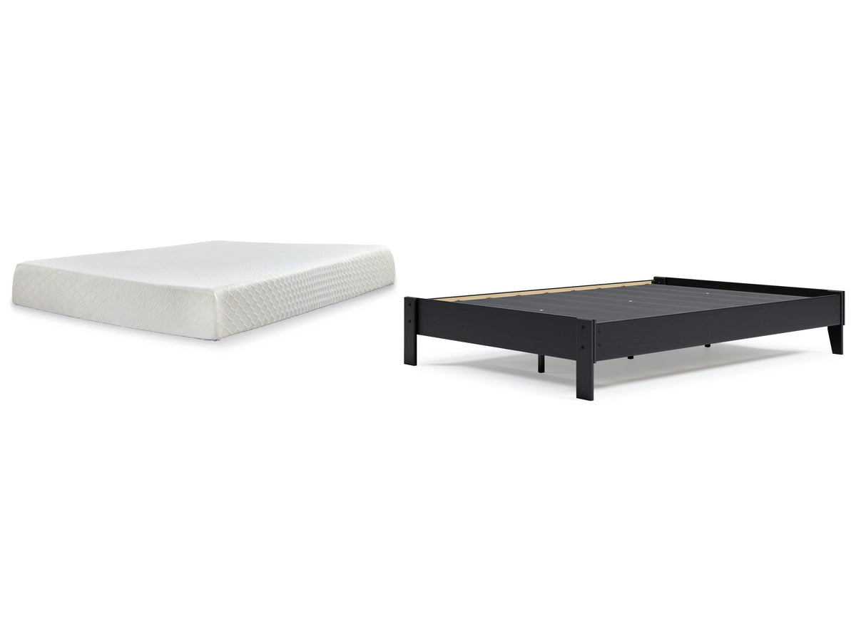 Queen Size Bed With Mattress Furniture on Rent - Rentux