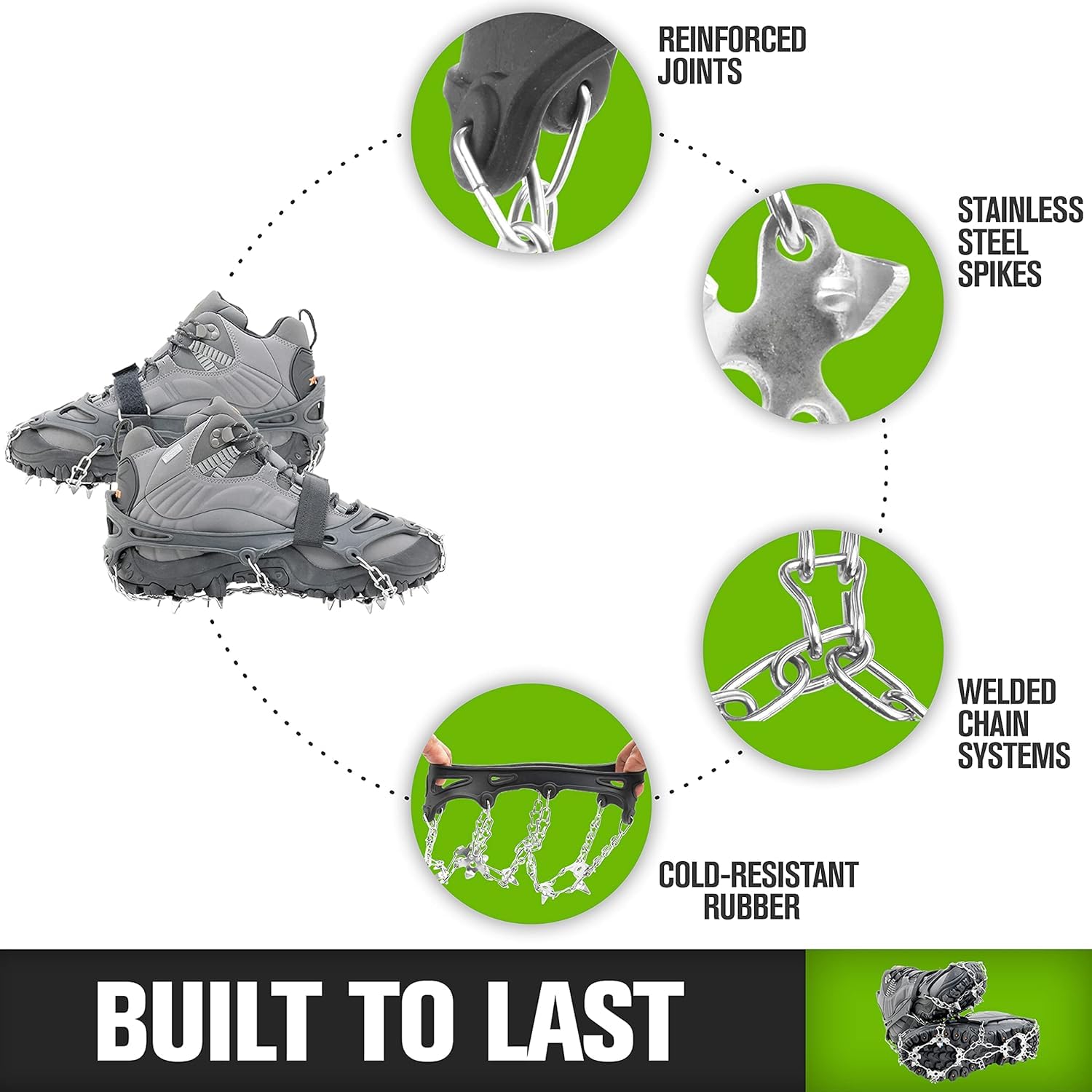 Rent Stainless Steel Non-Slip Spikes for Trekking and Hiking 