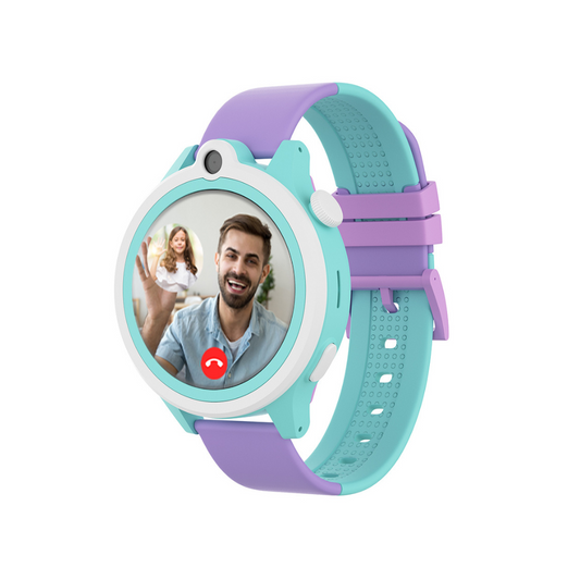 WatchOut Wearables Next-Gen Kids Smartwatch with 4g Video Call, Music, Games, Anti-Theft and Parental Control (Lavender Purple) on Rent - Rentux