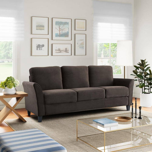Verling Flared Arm 3 Seater Sofa - 72" Furniture on Rent - Rentux