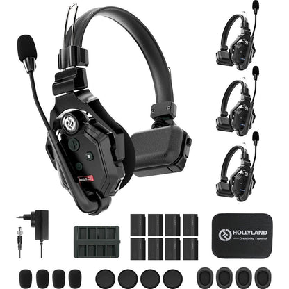 Hollyland Solidcom C1-4S Full-Duplex Talkback Intercom System with 4 Headsets on Rent
